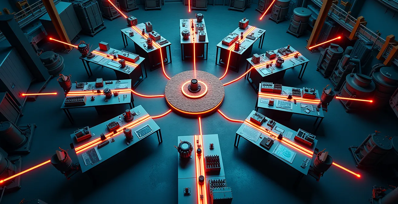 Visualisierung einer Datenwertschöpfungskette mit kritischen Schnittstellen in einem deutschen Industrieunternehmen