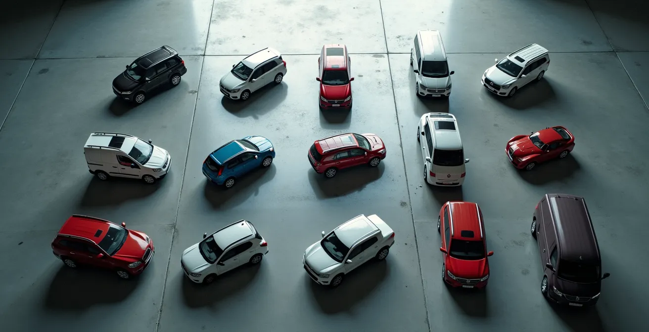 Visuelle Darstellung einer Fuhrpark-Segmentierungsmatrix zur optimalen Antriebsauswahl