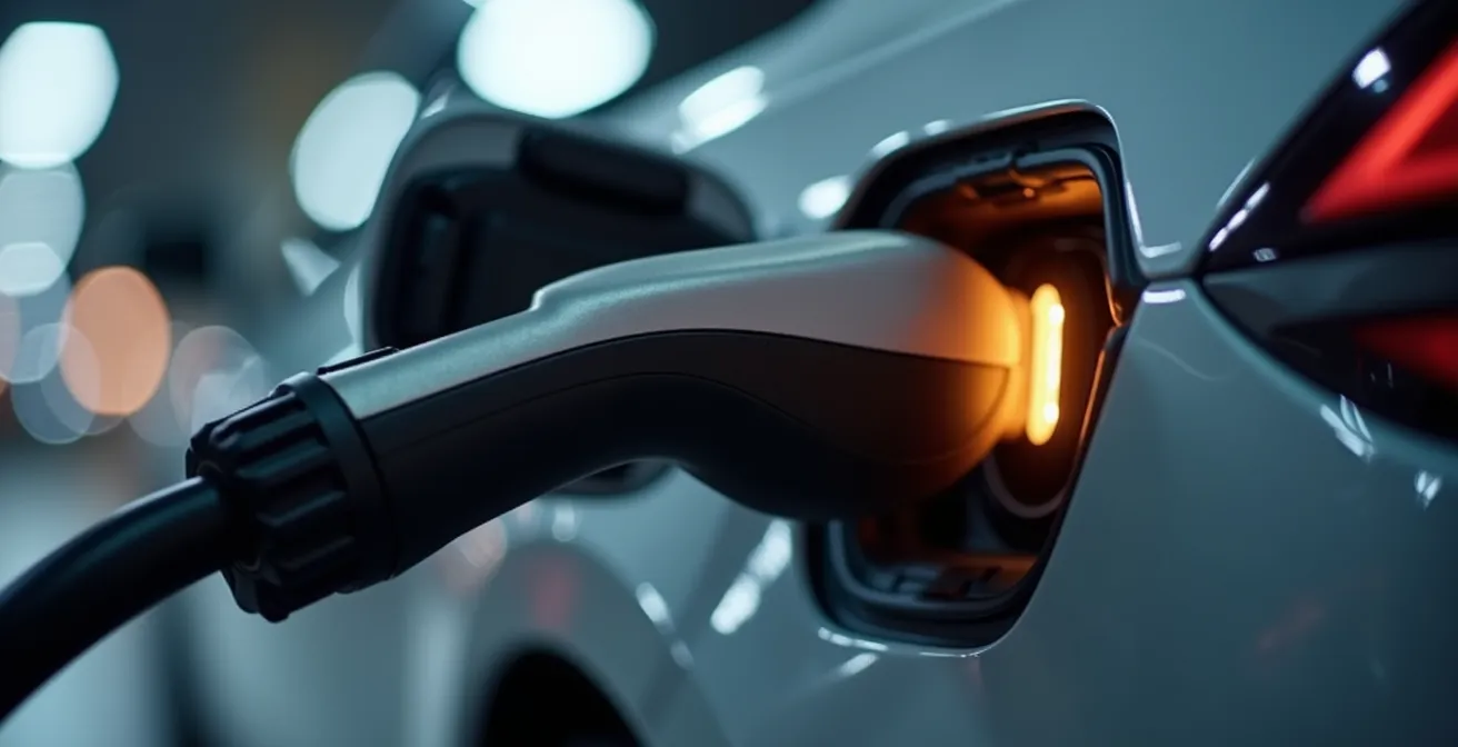 Ruhiger Ladepark an deutscher Autobahn in den frühen Morgenstunden